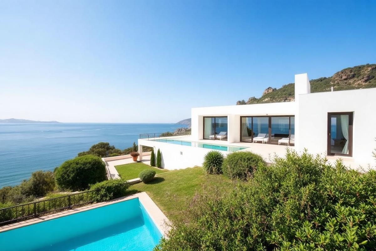 Villa moderna vista mare